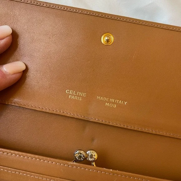 Perfect Condition Authentic Vintage Celine Long Wallet